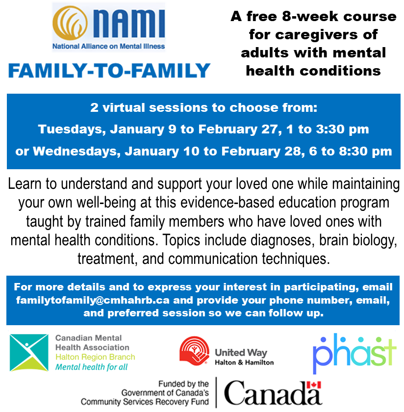 Winter 2024 FamilytoFamily Education Program CMHA Halton